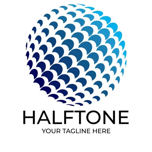 Yarım ton daire vektör illüstrasyon tasarımını noktalar
