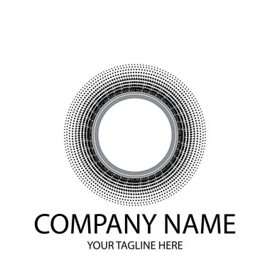 Yarım ton daire vektör illüstrasyon tasarımını noktalar