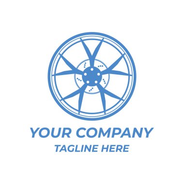 Araba jant vektör logosu illüstrasyonu