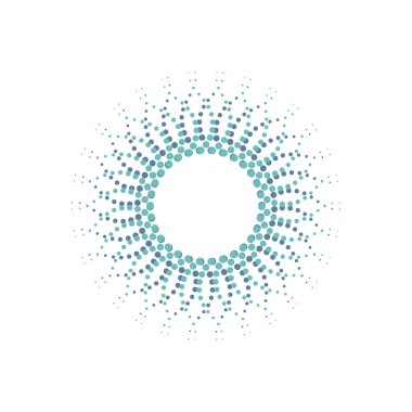 Yarım ton daire vektör illüstrasyon tasarımını noktalar