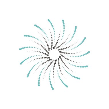 Yarım ton daire vektör illüstrasyon tasarımını noktalar