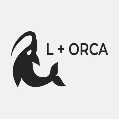 Katil Balina Vektör Sembol Maskot Logosu