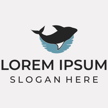 Katil Balina Vektör Sembol Maskot Logosu