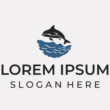 Katil Balina Vektör Sembol Maskot Logosu