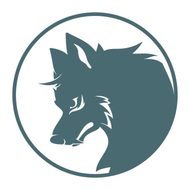 Wolf Logo şablonu vektör çizim tasarım