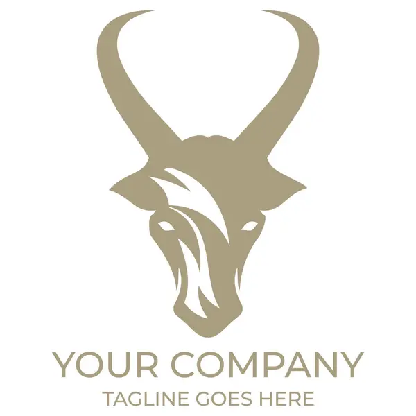 Antilop logo vektör illüstrasyonları tasarım simgesi logo şablonu