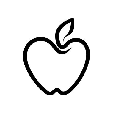 Apple vektör çizim simgesi logo şablonu