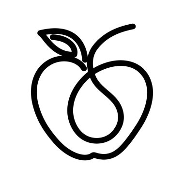 Apple vektör çizim simgesi logo şablonu