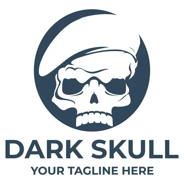 Koyu kafatası logo vektör çizimleri simge dizayn eder