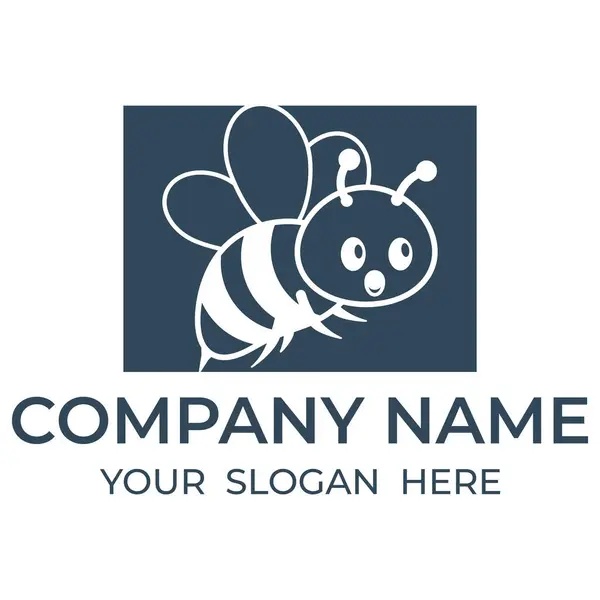 Beyaz arkaplanda arı simgesi çizimi