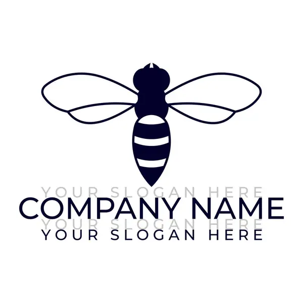 Beyaz arkaplanda arı simgesi çizimi