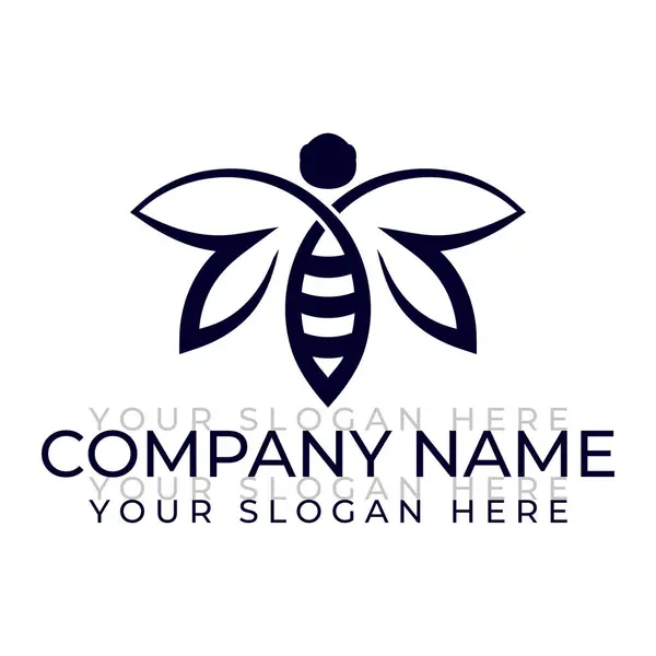 Beyaz arkaplanda arı simgesi çizimi