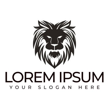 Aslan Logo şablonu vektör simge illüstrasyon tasarımı