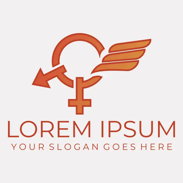 Cinsiyet sembolü ateş rengi kombinasyonunun tasarımı