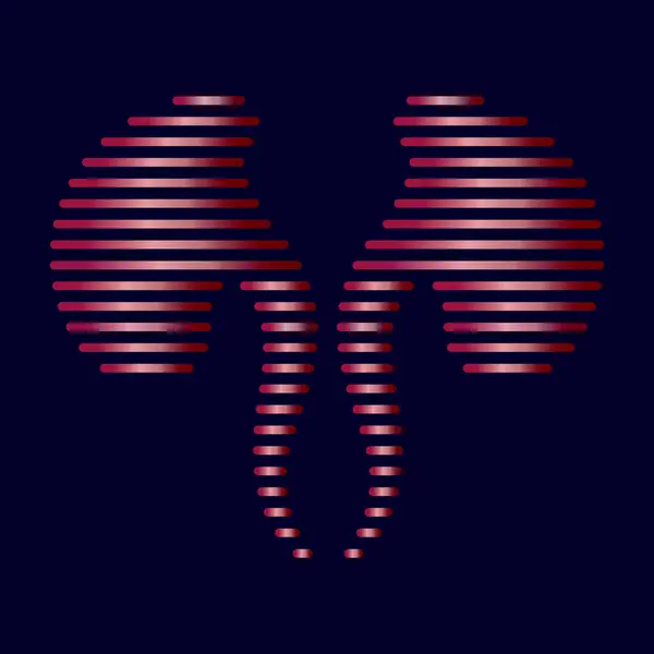 Böbrek vektör çizim logo şablonu