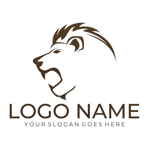 Aslan Logo şablonu vektör simge illüstrasyon tasarımı