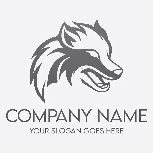 Güçlü sadakati ve dayanıklılığı simgeleyen vahşi bir kurt logosu..