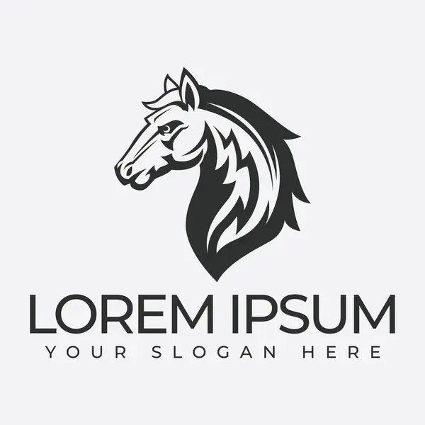 Bu logoda zarif kıvrımlar ve karmaşık ayrıntıları birleştiren ve gücü ve zarafeti zamansız bir cazibeyle ileten klasik tarzda bir at var.