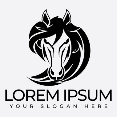 Bu logoda zarif kıvrımlar ve karmaşık ayrıntıları birleştiren ve gücü ve zarafeti zamansız bir cazibeyle ileten klasik tarzda bir at var.