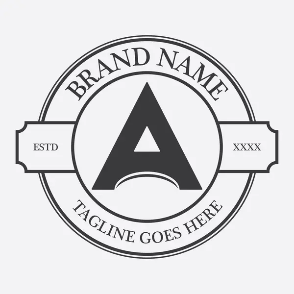 A harfi şeklinde zarif bir logo tasarımı.