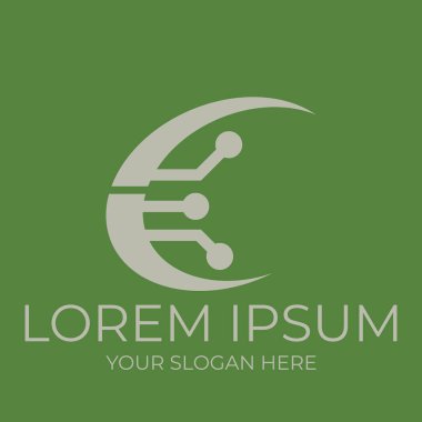  Yenilik ve teknolojiyi temsil eden elektronik devrelerin karmaşık güzelliğinden esinlenen modern bir logo tasarımı.