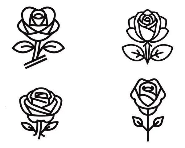 Blumen Set Gezeichnet Von Den Händen Vektor Illustration Auf Weißem — Stockvektor