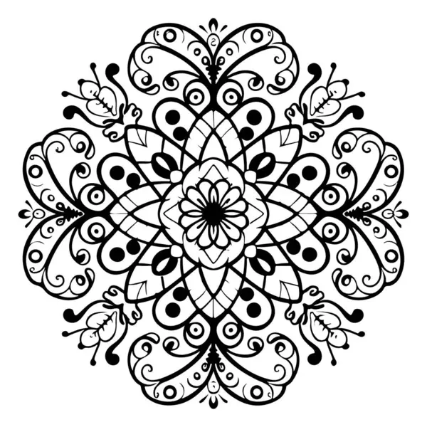 Mandala Pattern Vector Design Auf Weißem Hintergrund Illustration — Stockvektor