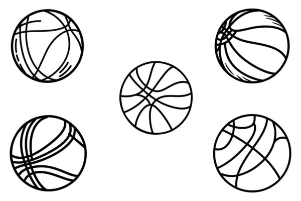 Volleyball Vektor Symbol Gesetzt Vektor Auf Weißem Hintergrund Illustration — Stockvektor
