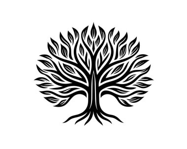 Ağaç vektör simgesi logosu