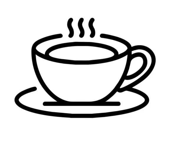Şirin Kahve Kupası Simgesi Hisse Senedi Vektörü — Stok Vektör