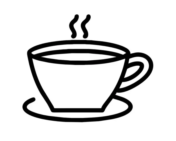 Şirin Kahve Kupası Simgesi Hisse Senedi Vektörü — Stok Vektör