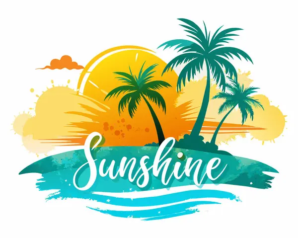 Shirt Summer Beach Design Sun Sand Background — Stock Vector