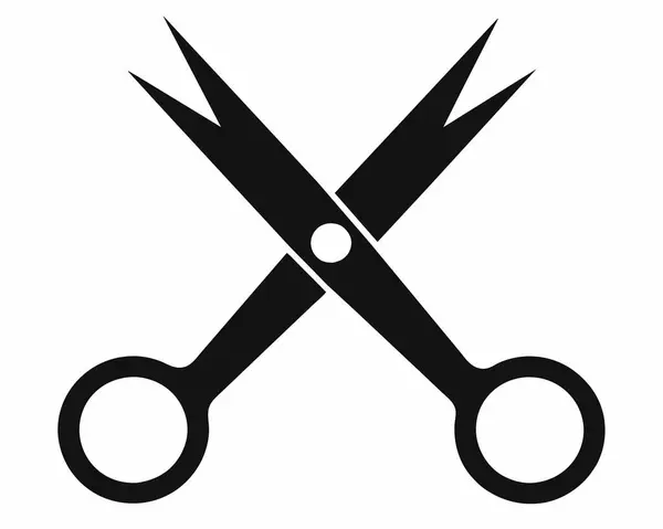 Scissors Black Icon Stock Vector — Stock Vector