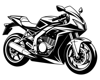 Motosiklet simgesi vektör çizgisi tasarımı