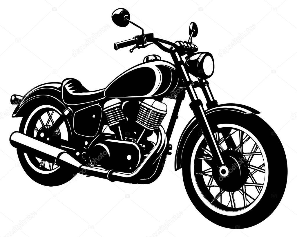 Motor Bike icon vector line art design