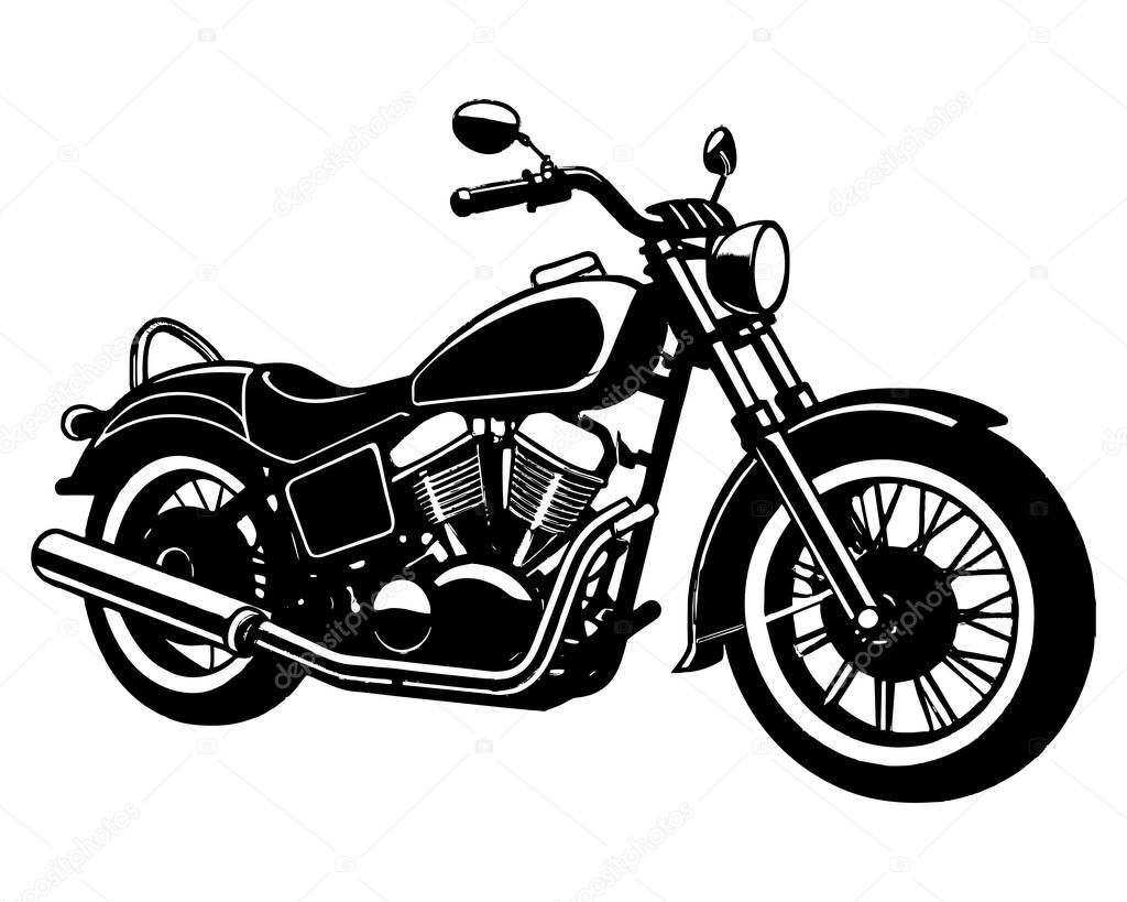 Motor Bike icon vector line art design