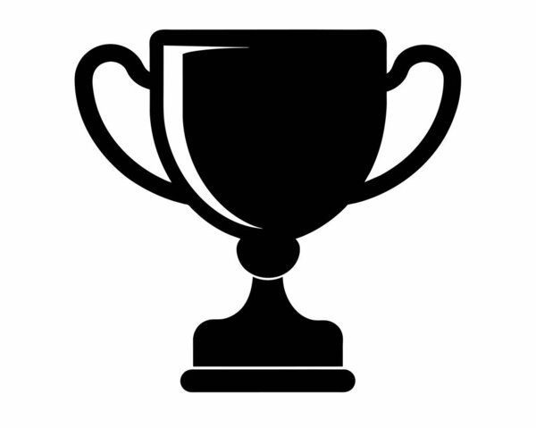 Silhouette of a black trophy