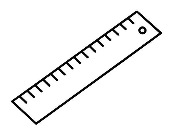 stock vector Outline illustration of ruler vector ico