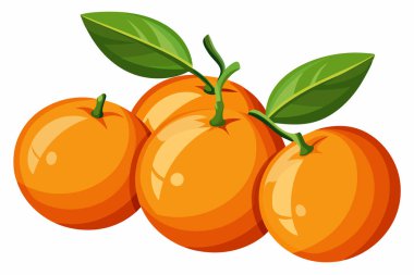 Yapraklı basit bir portakal demetinin canlı bir temsili.