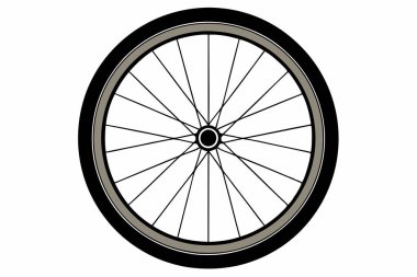 Bike wheel - vector illustration on white background clipart