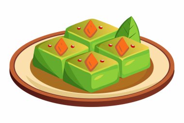 Pandanlı Kue Talam Talam Pirinç Keki 
