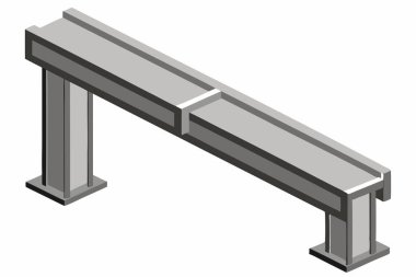 Beyaz arkaplanda boş Roller Taşıyıcı Hattı