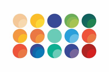 Hand drawing colorful circles. brushed circle shapes