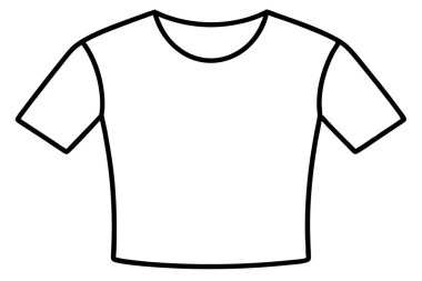 Back side of Mens White T-shirt clipart