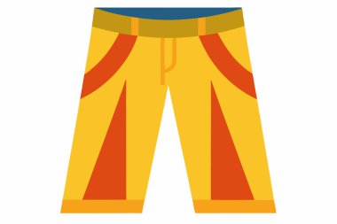 A brown belt and blue jeans with two large pockets vector color drawing clipart