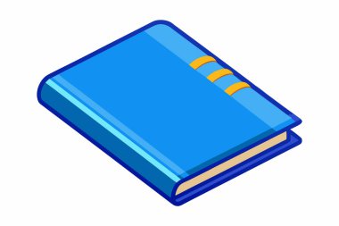 mavi kitap beyaz arkaplanda izole