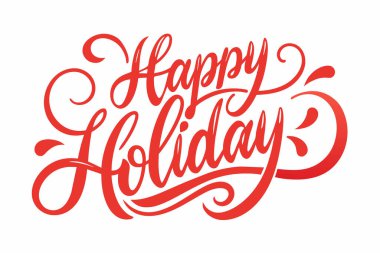 Happy Holidays Vector Holiday Text clipart