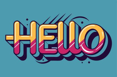 Merhaba Hello Hand çizilmiş fırça tipografi harfleri izole edildi 