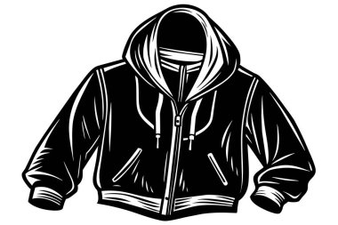 Jacket Silhouette - Fashionable Outerwear clipart