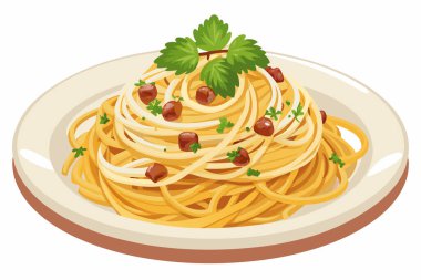 Spagetti şehriyeleri izole edilmiş arka plan.